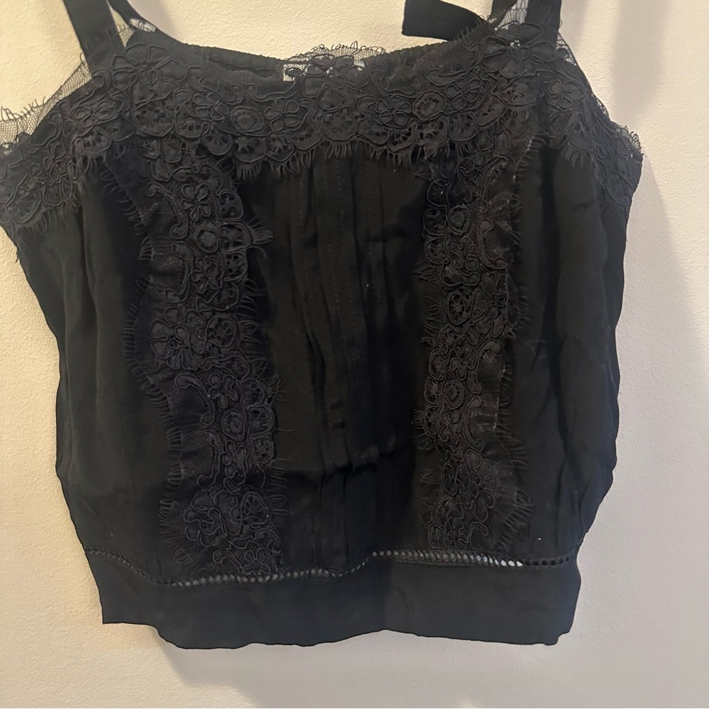 The Drop Womens Joylin Lace Inset Feminine Top Size Medium NWT - Picture 7 of 16